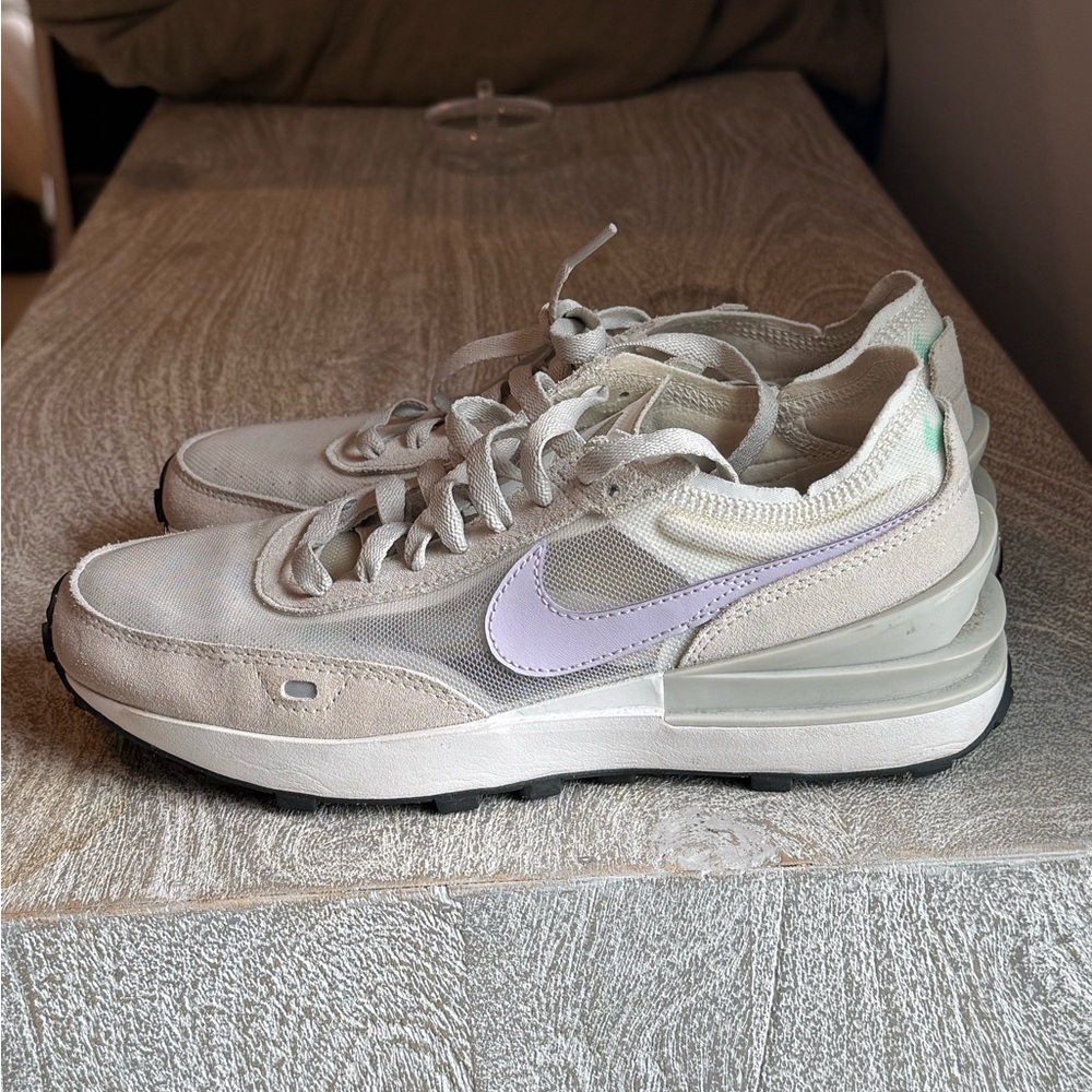 Nike Women's WFFL 1 Sneakers in Cream and Lavender